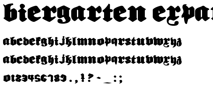 Biergarten Expanded font